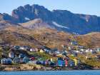 Town Tasiilaq (former Ammassalik), the biggest town in Greenland., autumn Art Print
